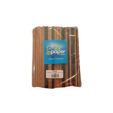 BIOPAPER Joogikõrred paberist 20cm 250tk(pruun/must,kompost)